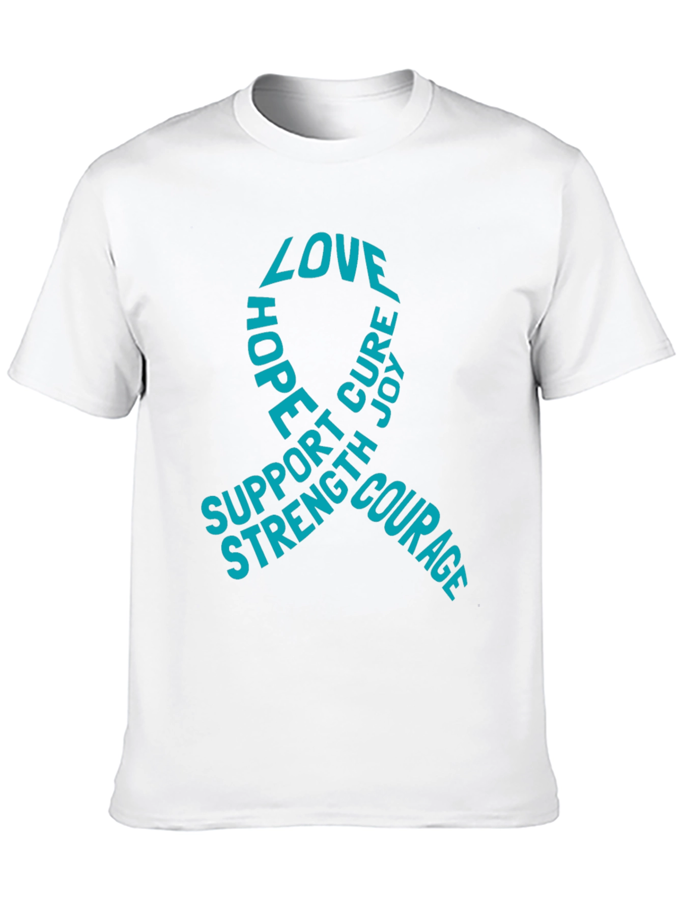Love Hope Cure T-Shirt - Support Strength Courage