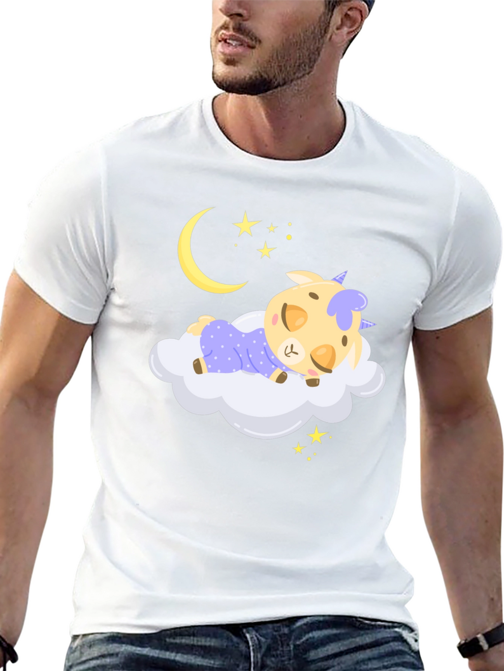 Cute Sleeping Unicorn on Cloud T-Shirt