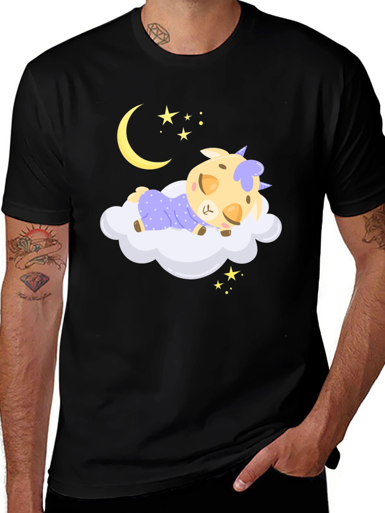 Cute Sleeping Unicorn on Cloud T-Shirt