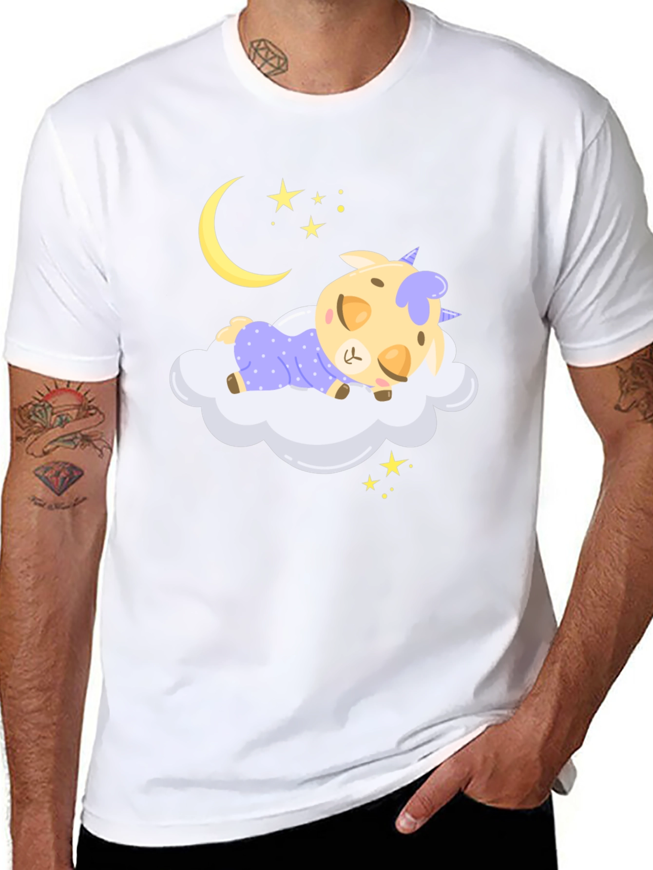 Cute Sleeping Unicorn on Cloud T-Shirt
