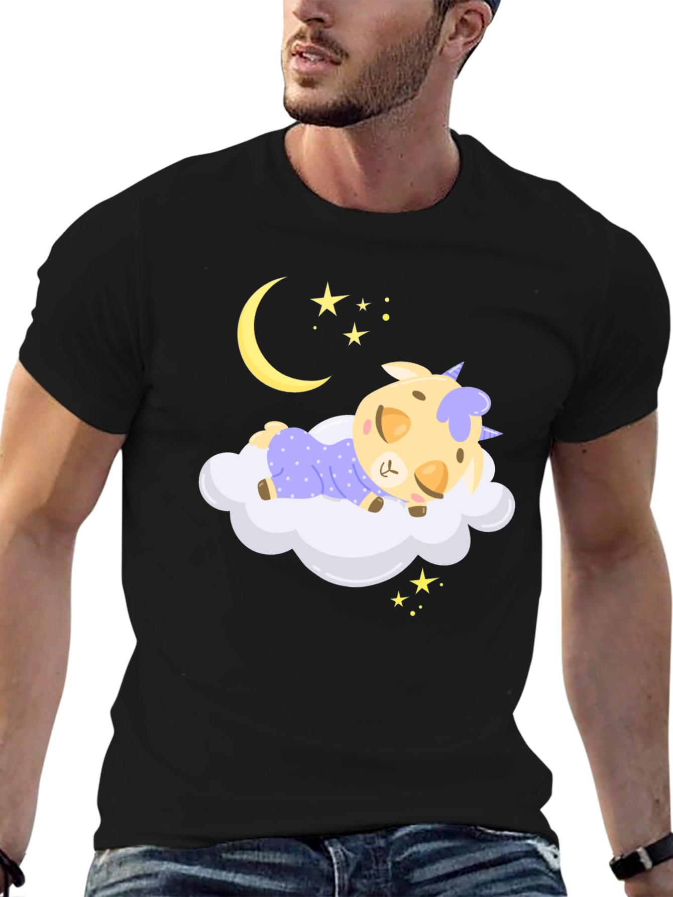 Cute Sleeping Unicorn on Cloud T-Shirt