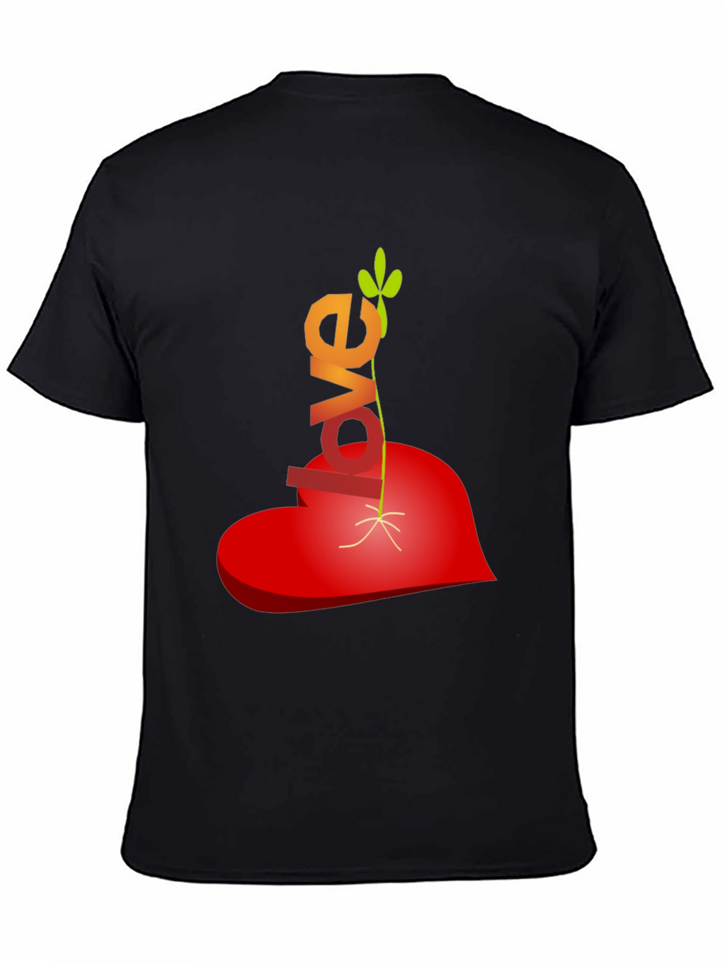 Love Grows T-Shirt - Heart & Sprout Design