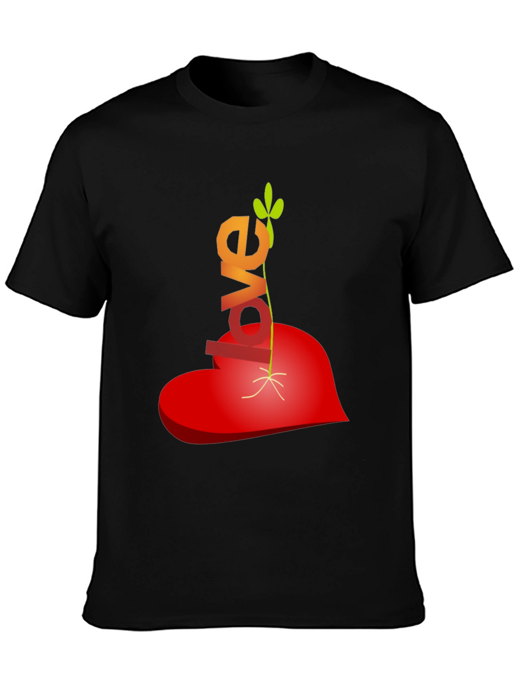 Love Grows T-Shirt - Heart & Sprout Design
