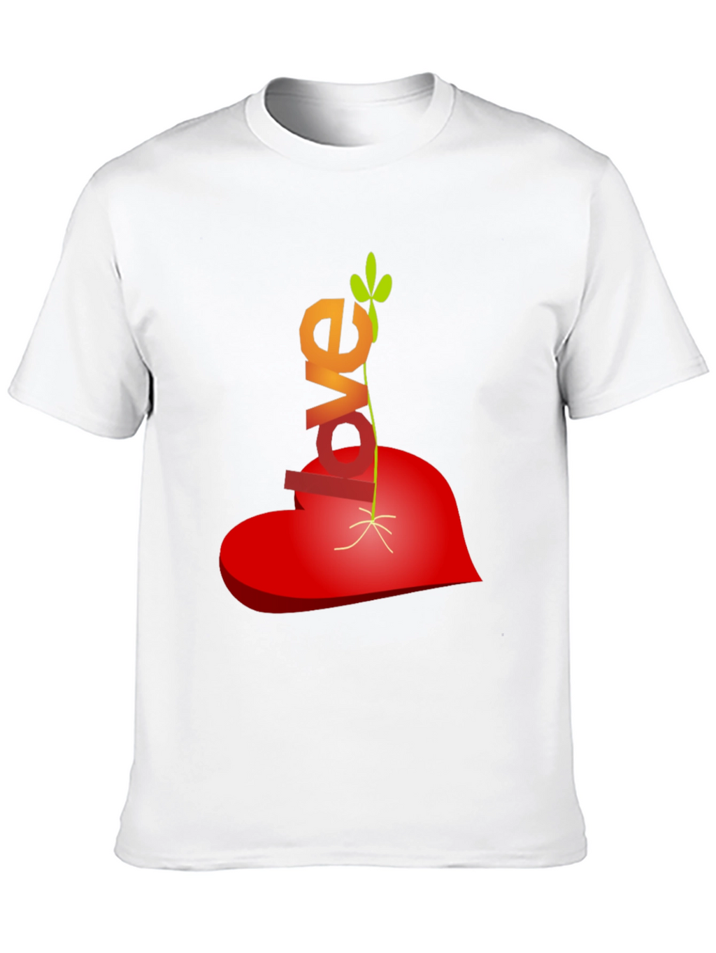 Love Grows T-Shirt - Heart & Sprout Design