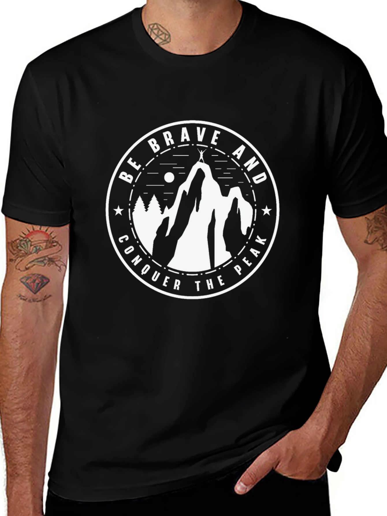 Brave Peak Conquer T-Shirt | Mountain Adventure Tee