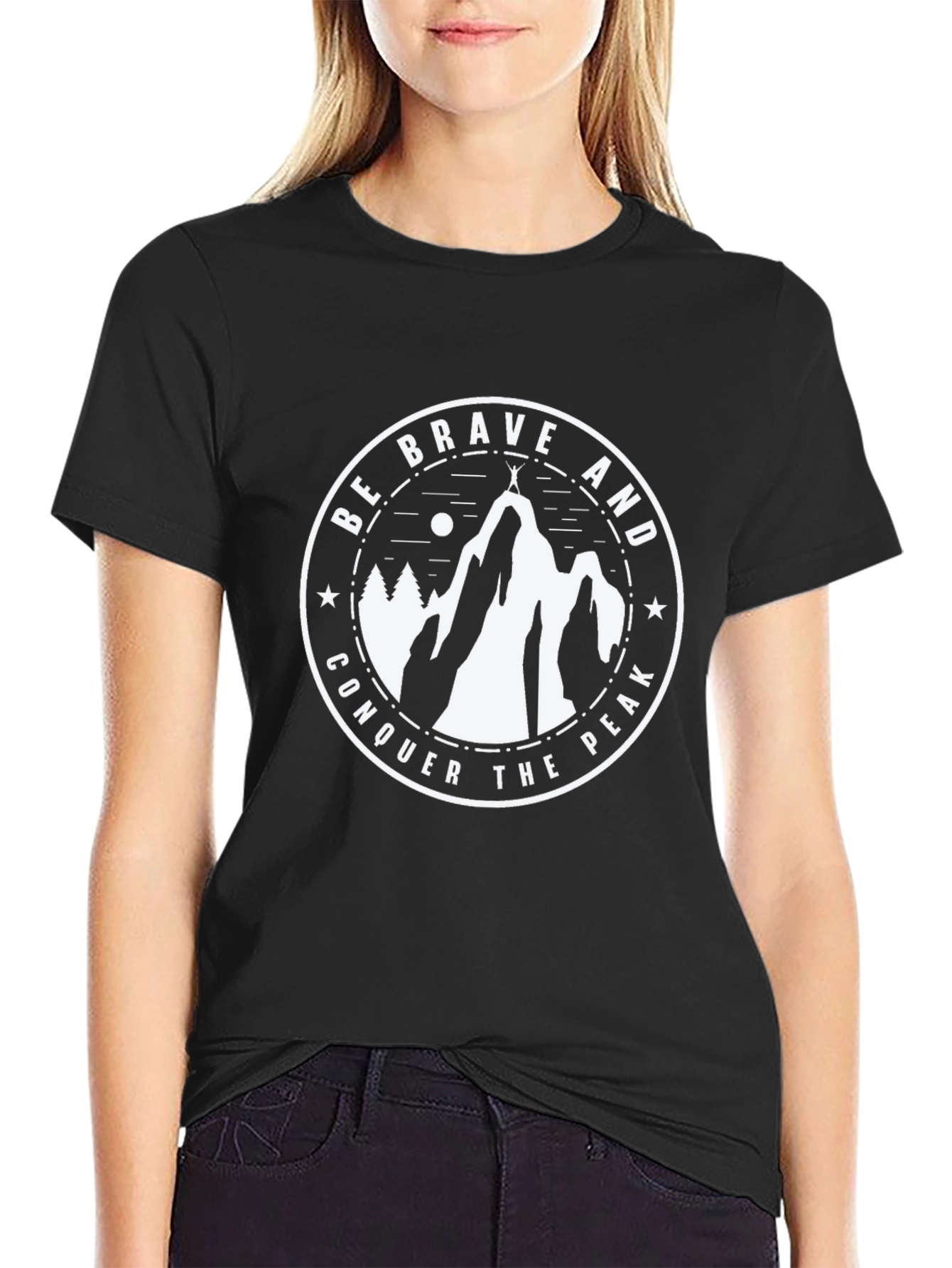 Brave Peak Conquer T-Shirt | Mountain Adventure Tee