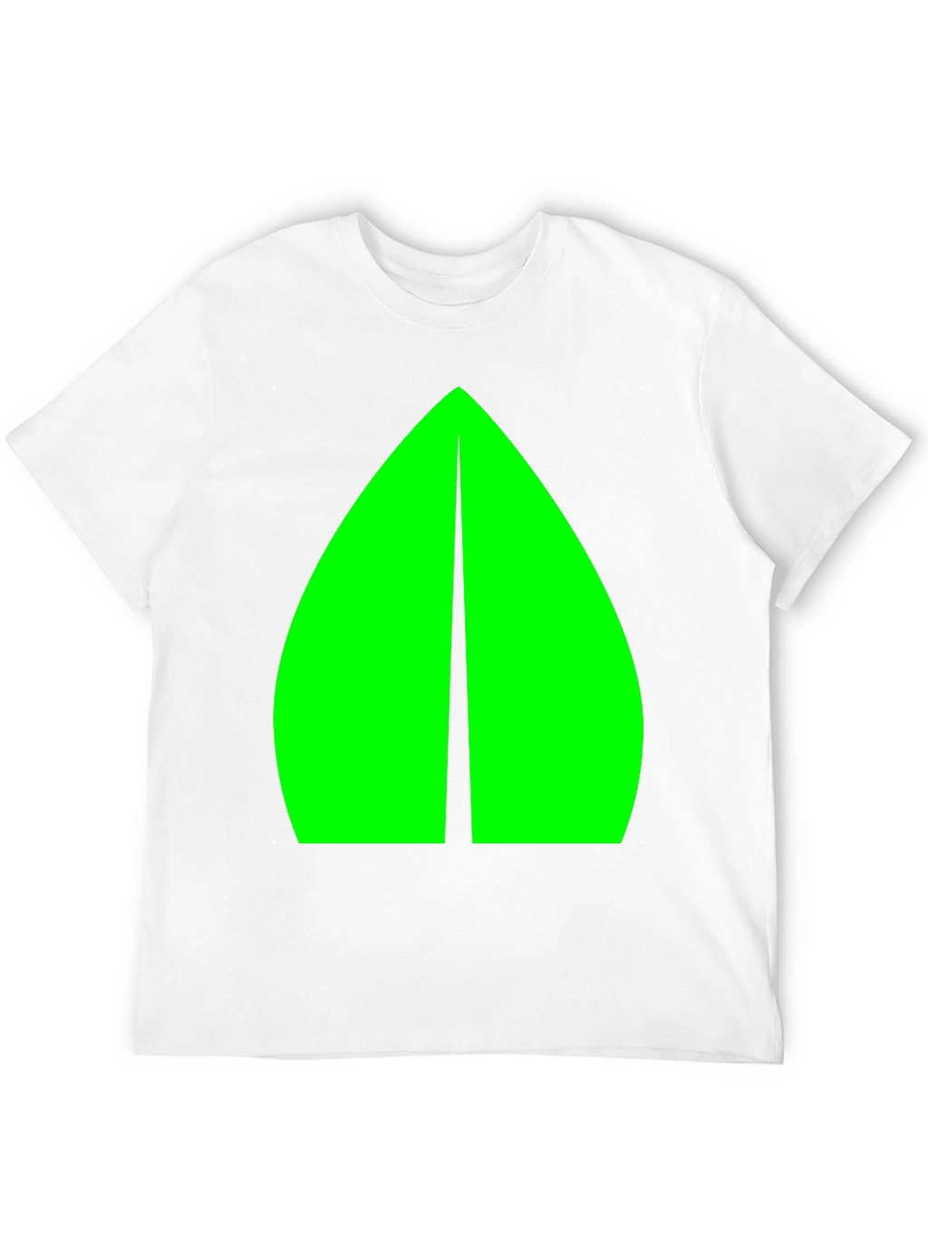 Geometric Green Graphic Black Tee
