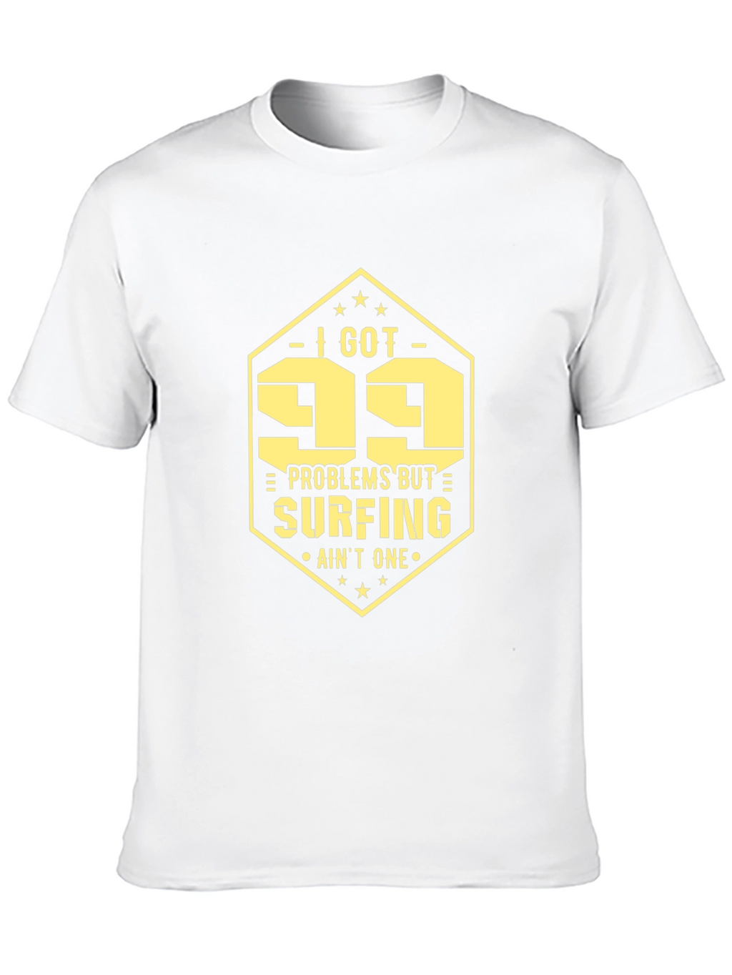 99 Problems Surfing T-Shirt: Mens Black Tee
