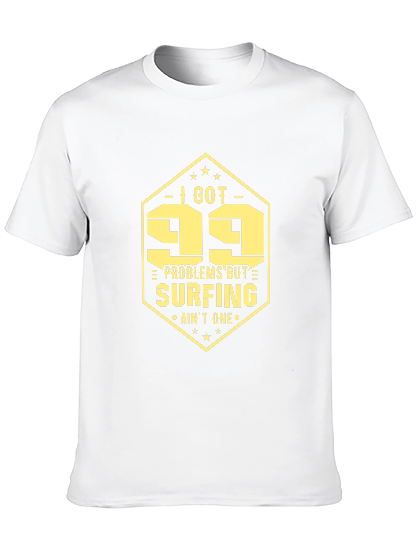 99 Problems Surfing T-Shirt: Mens Black Tee