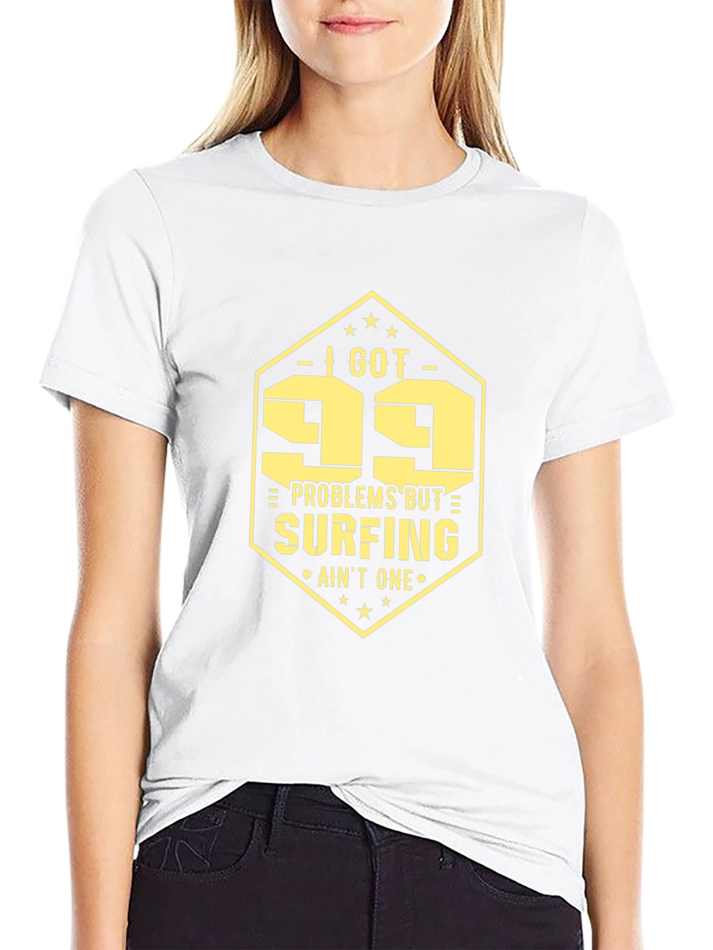 99 Problems Surfing T-Shirt: Mens Black Tee