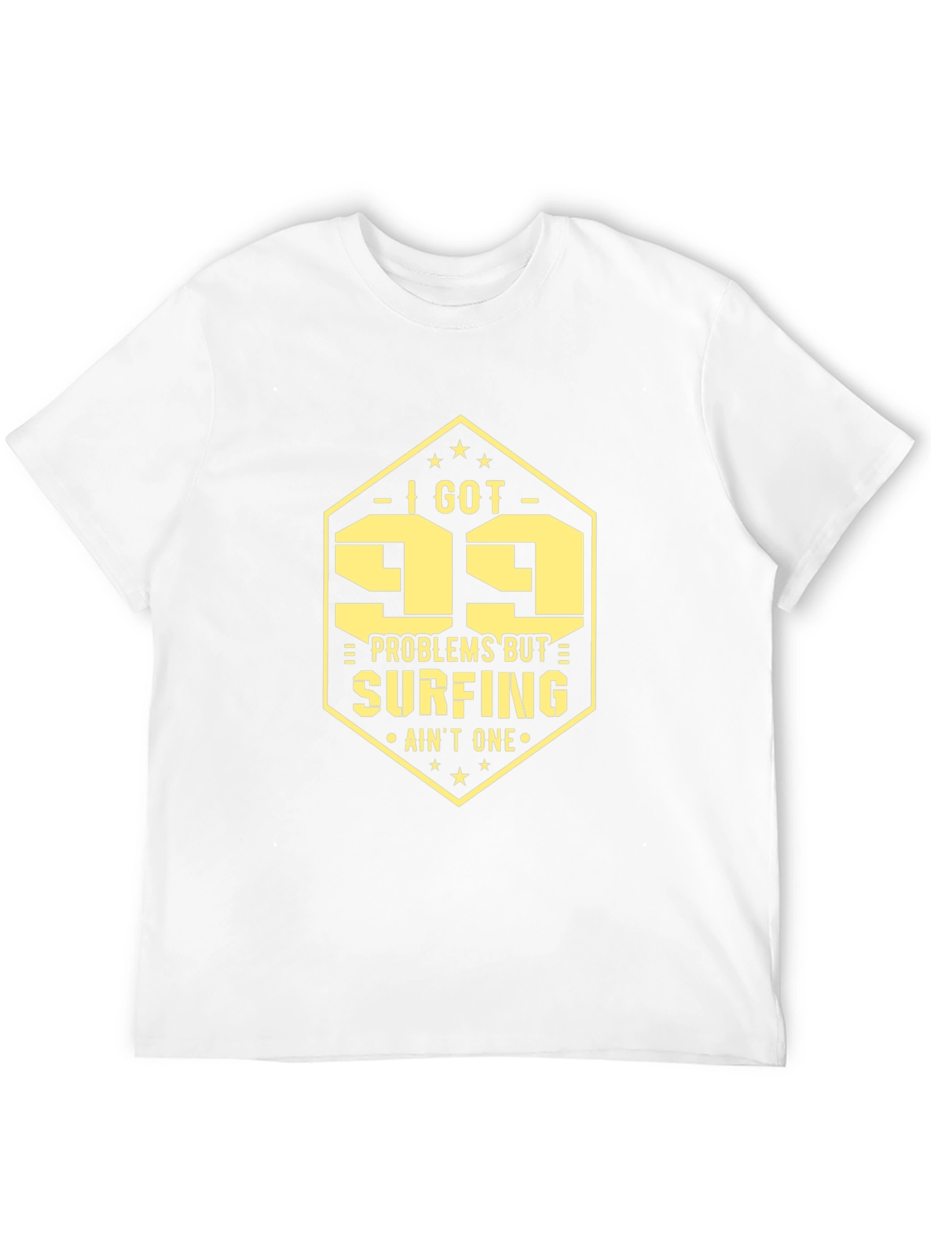 99 Problems Surfing T-Shirt: Mens Black Tee
