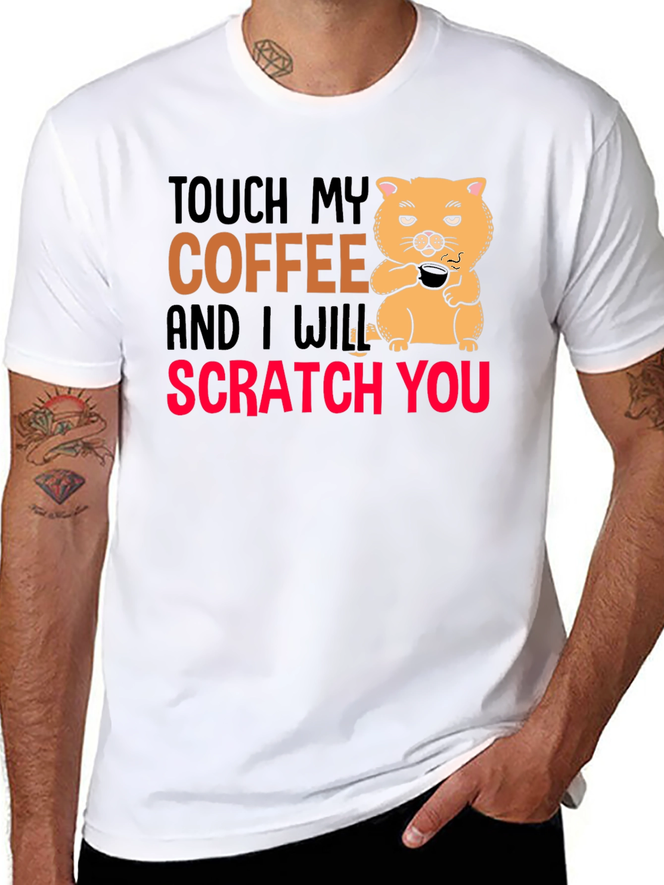 Touch My Coffee Funny Graphic T-Shirt