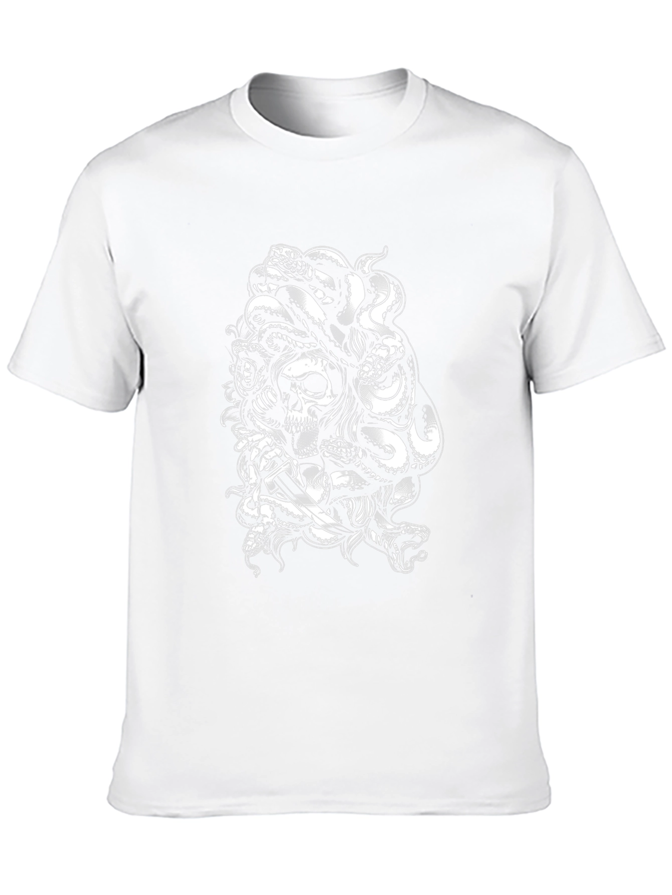 Skull & Snake Graphic Tee - Edgy Black T-Shirt
