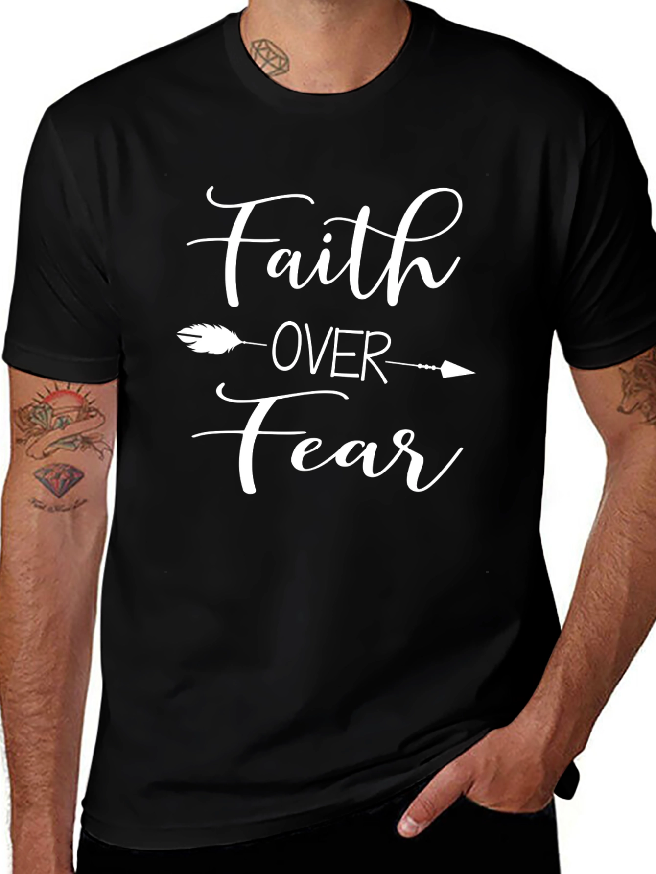 Faith Over Fear Graphic Tee - Inspirational T-Shirt