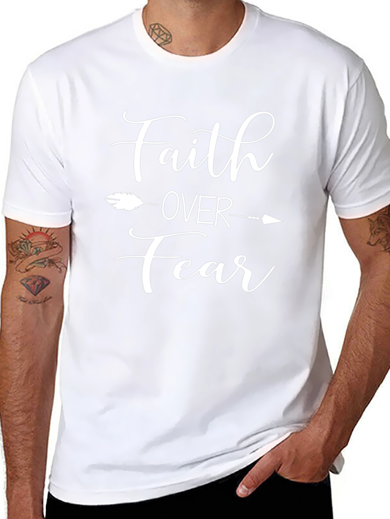 Faith Over Fear Graphic Tee - Inspirational T-Shirt