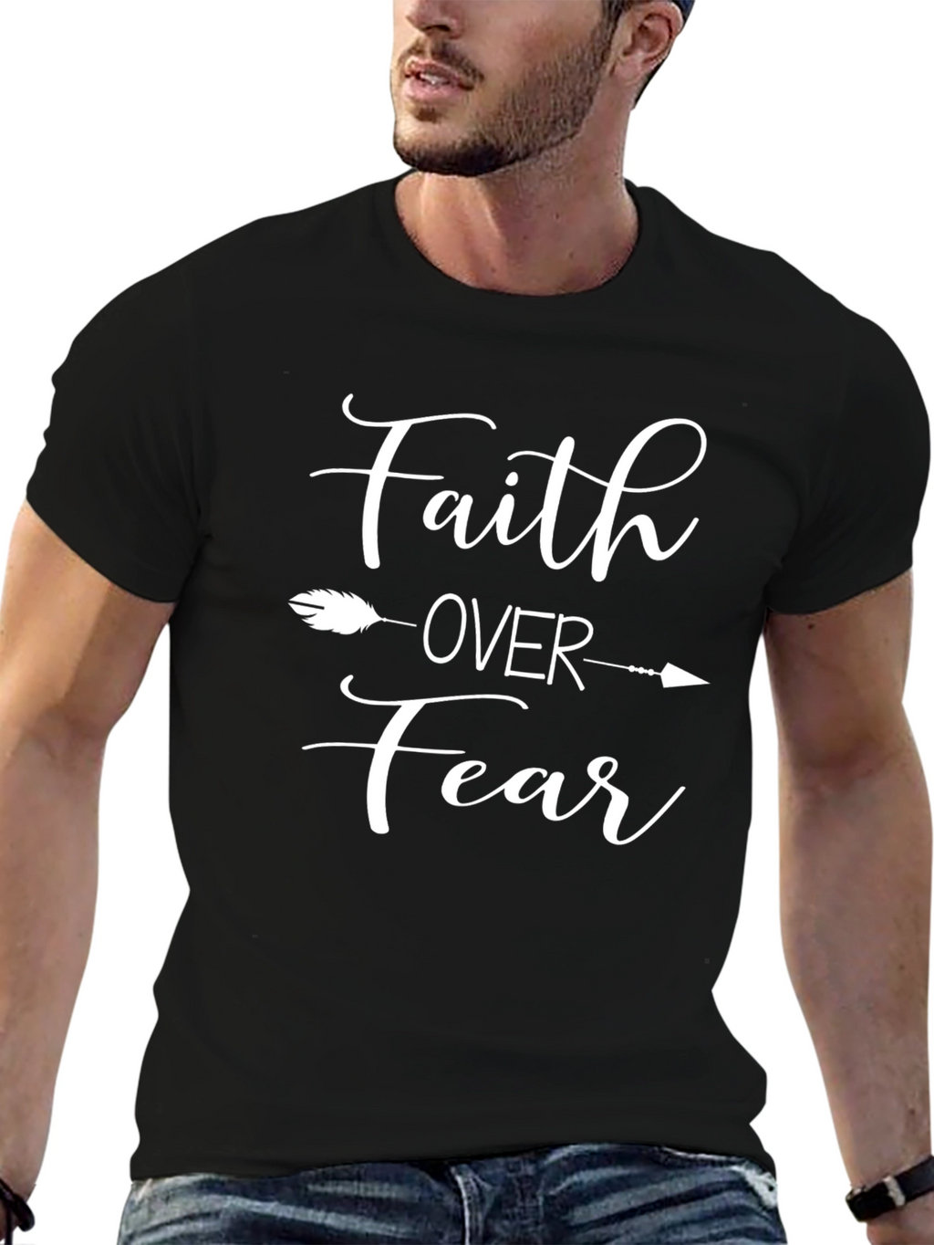 Faith Over Fear Graphic Tee - Inspirational T-Shirt