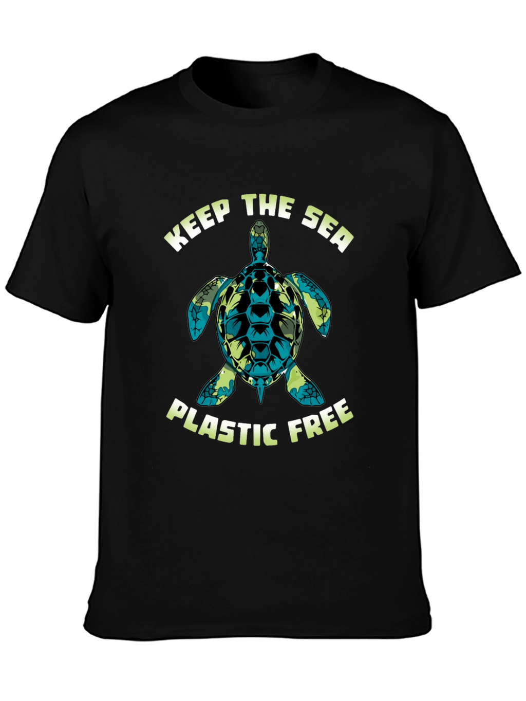 Keep The Sea Plastic Free Turtle Graphic Tee