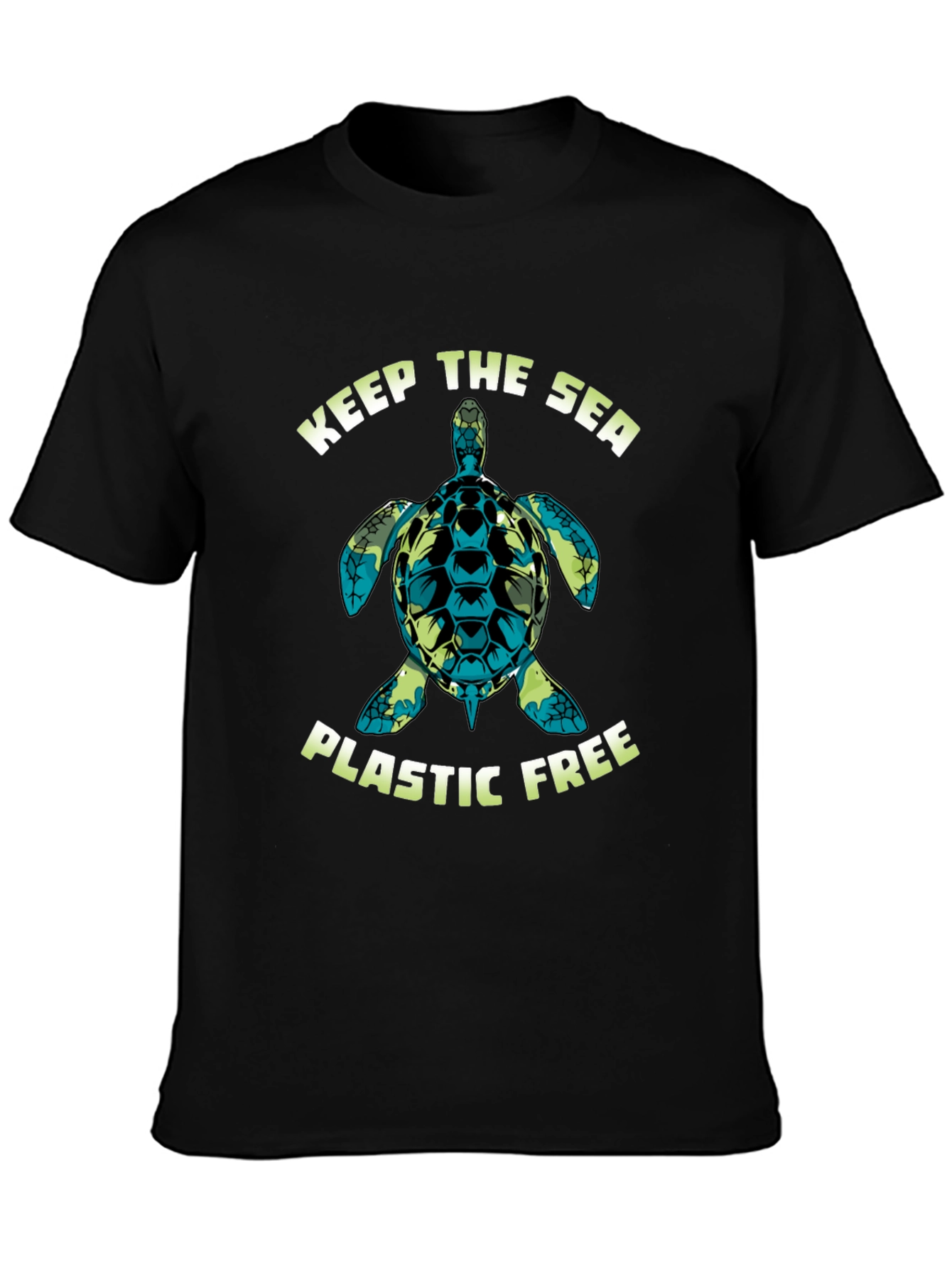 Keep The Sea Plastic Free Turtle Graphic Tee