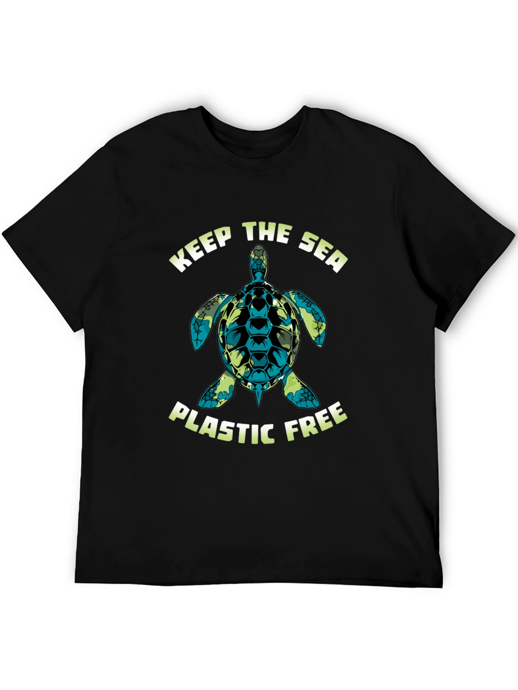 Keep The Sea Plastic Free Turtle Graphic Tee
