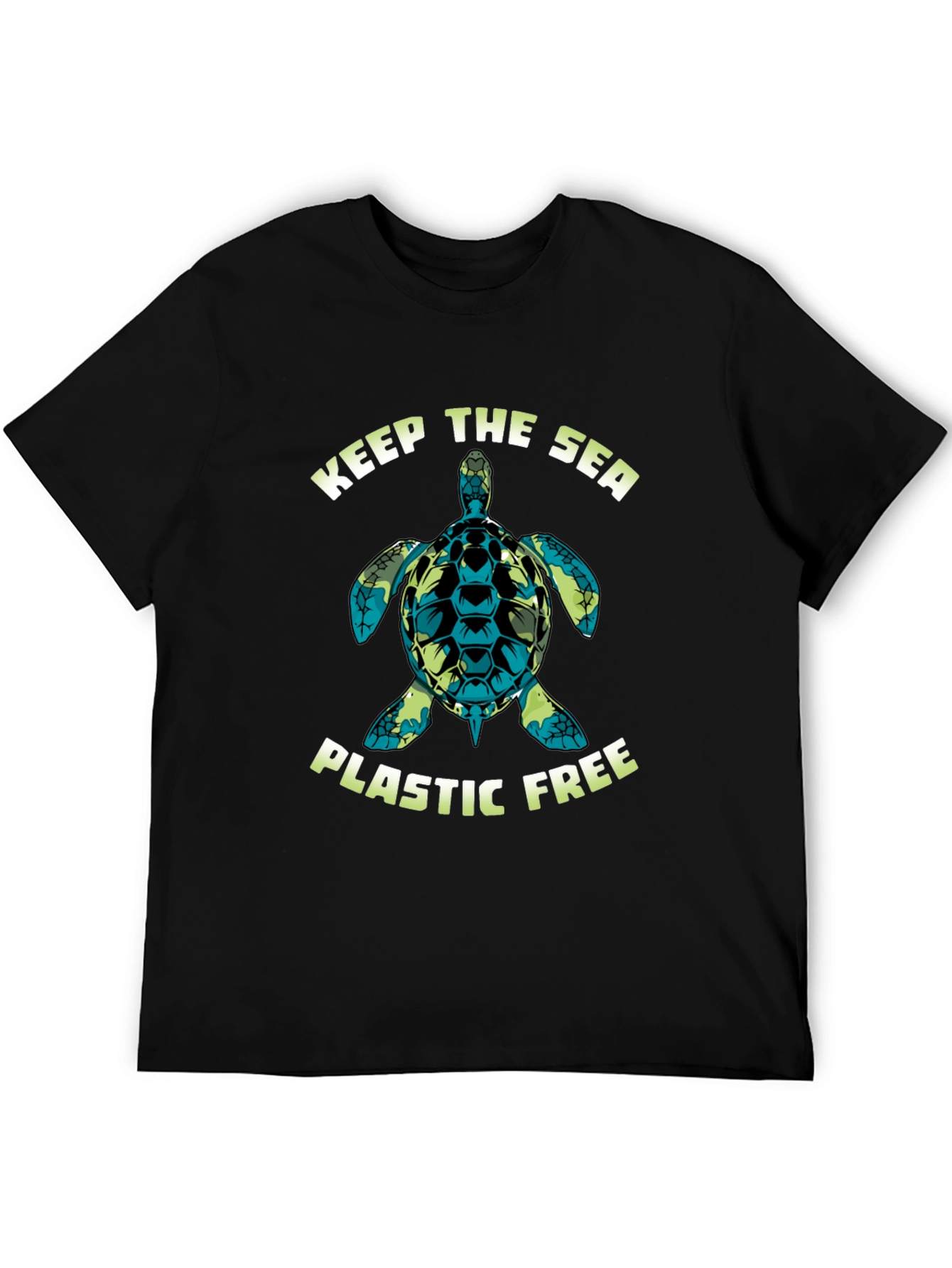 Keep The Sea Plastic Free Turtle Graphic Tee
