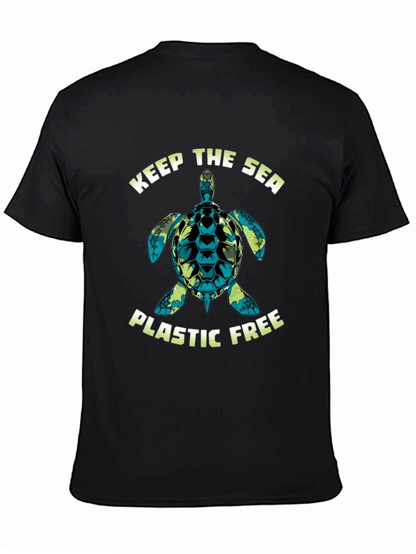 Keep The Sea Plastic Free Turtle Graphic Tee