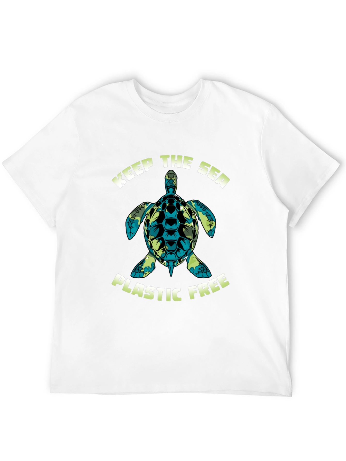 Keep The Sea Plastic Free Turtle Graphic Tee