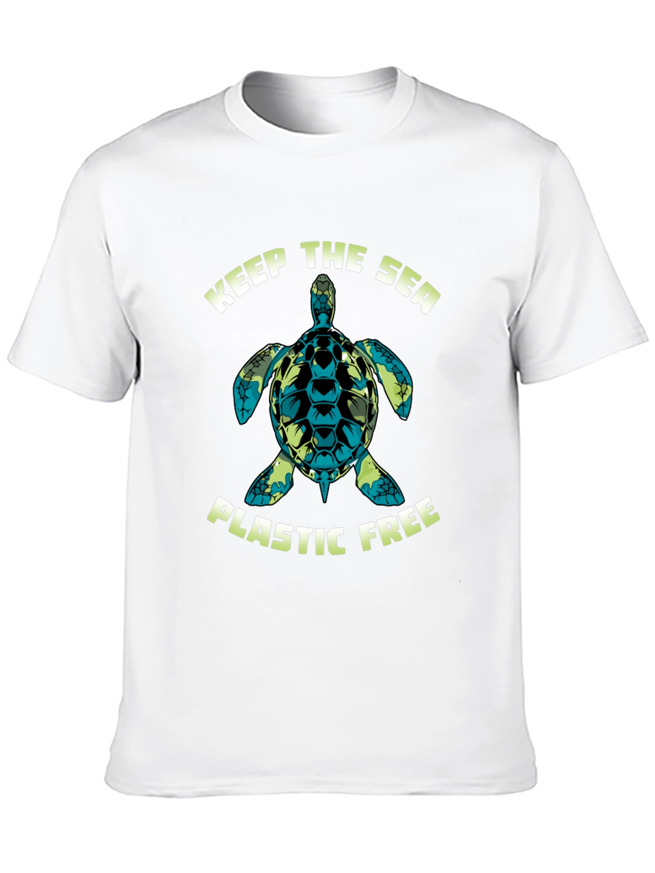 Keep The Sea Plastic Free Turtle Graphic Tee