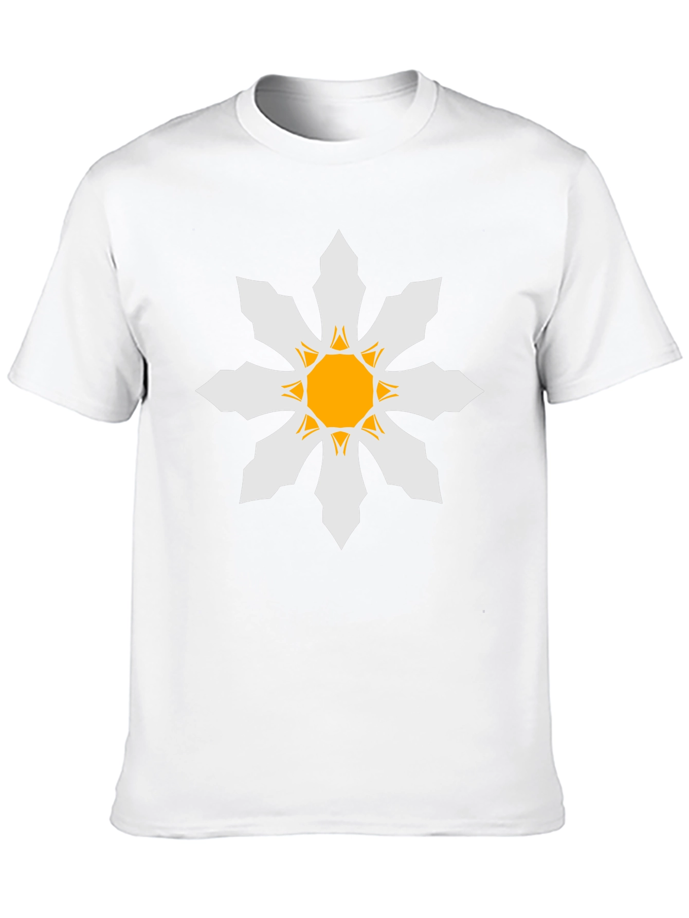 Geometric Starburst Mens Black T-Shirt