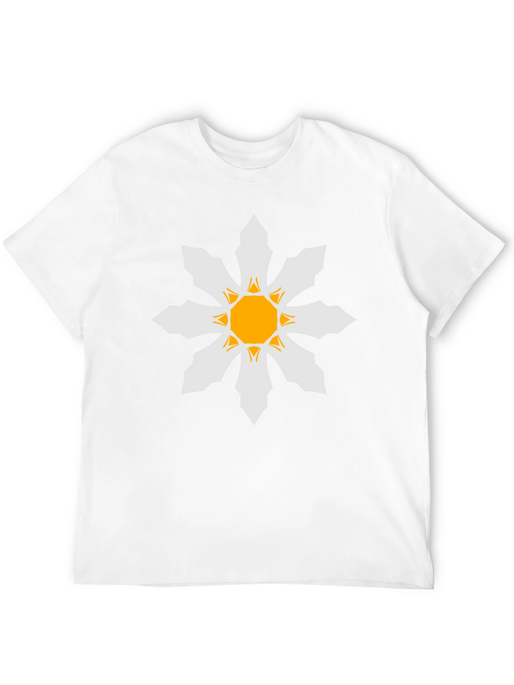 Geometric Starburst Mens Black T-Shirt
