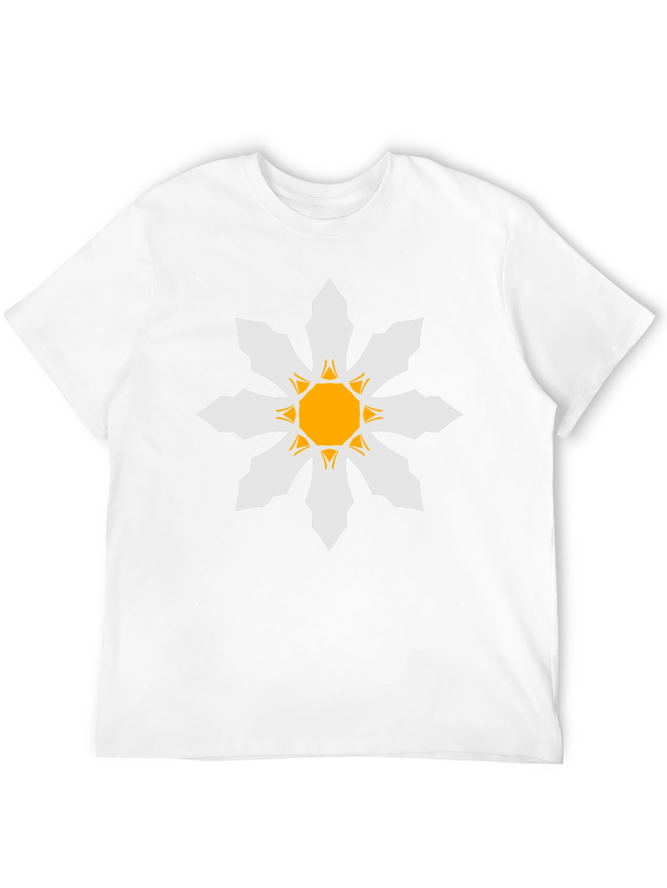 Geometric Starburst Mens Black T-Shirt