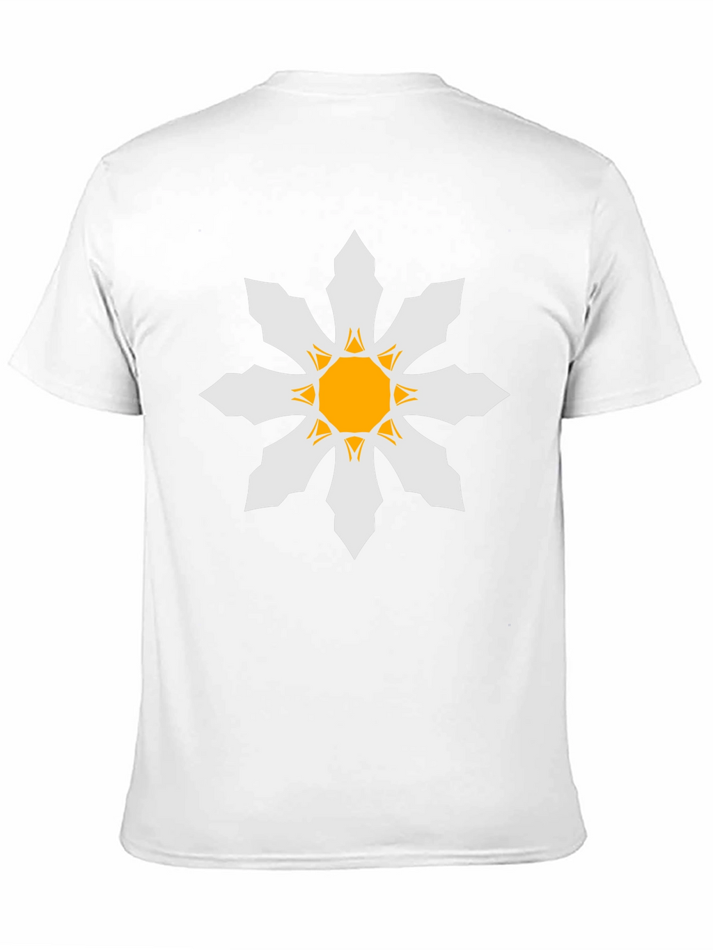 Geometric Starburst Mens Black T-Shirt