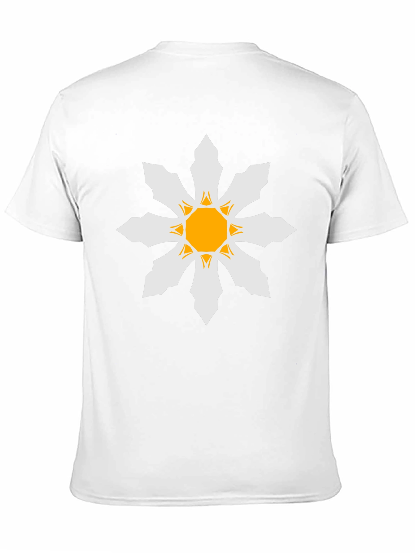 Geometric Starburst Mens Black T-Shirt