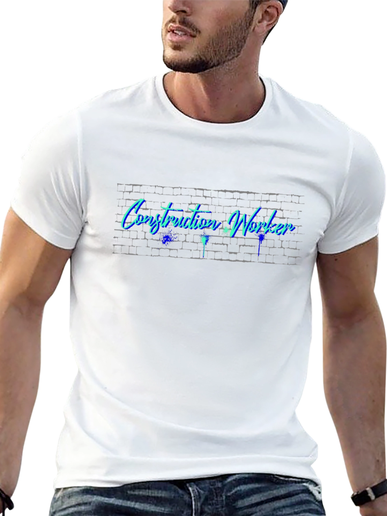Construction Worker Brick T-Shirt