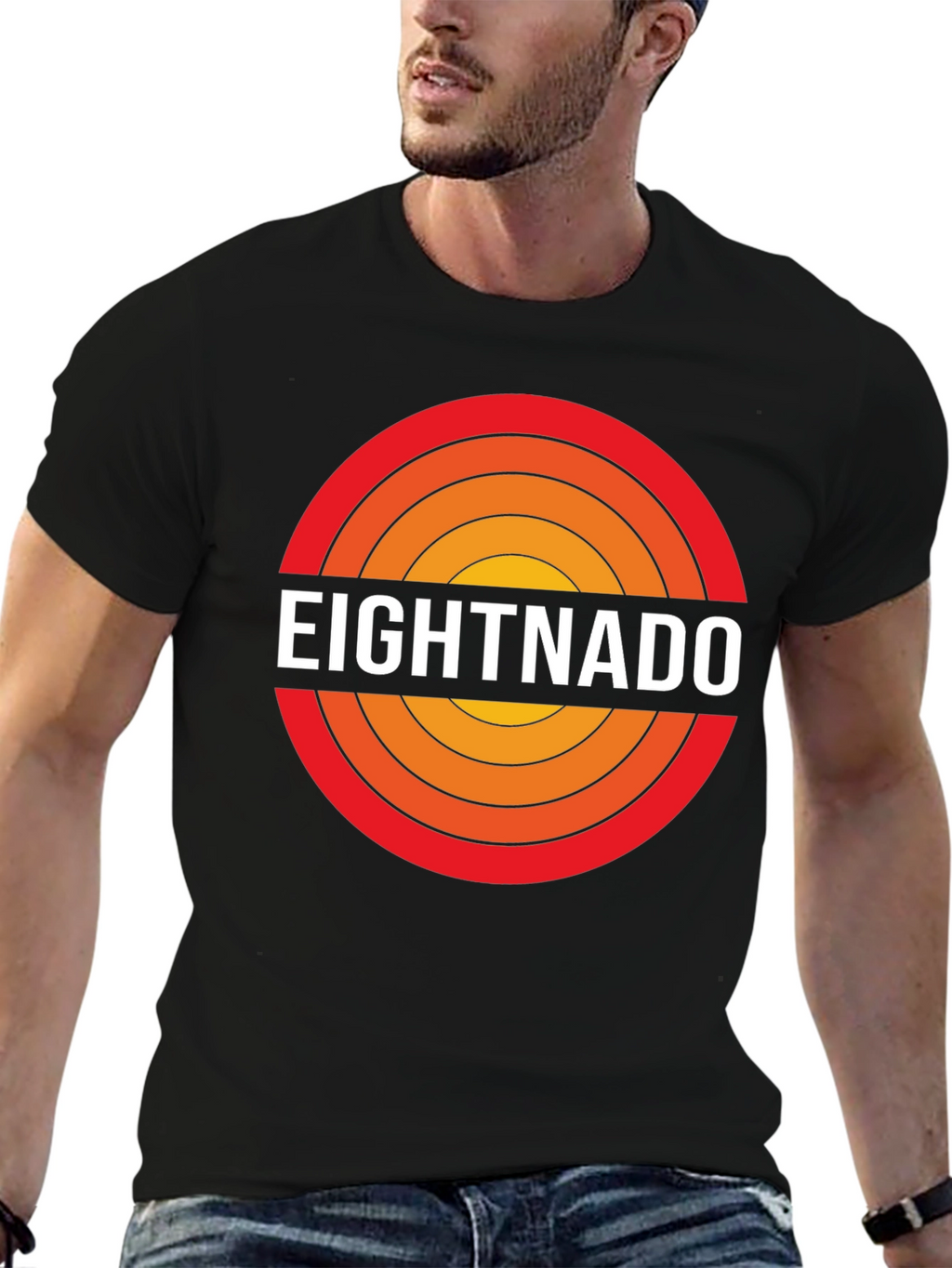 Eightnado Graphic T-Shirt - Retro Circle Design