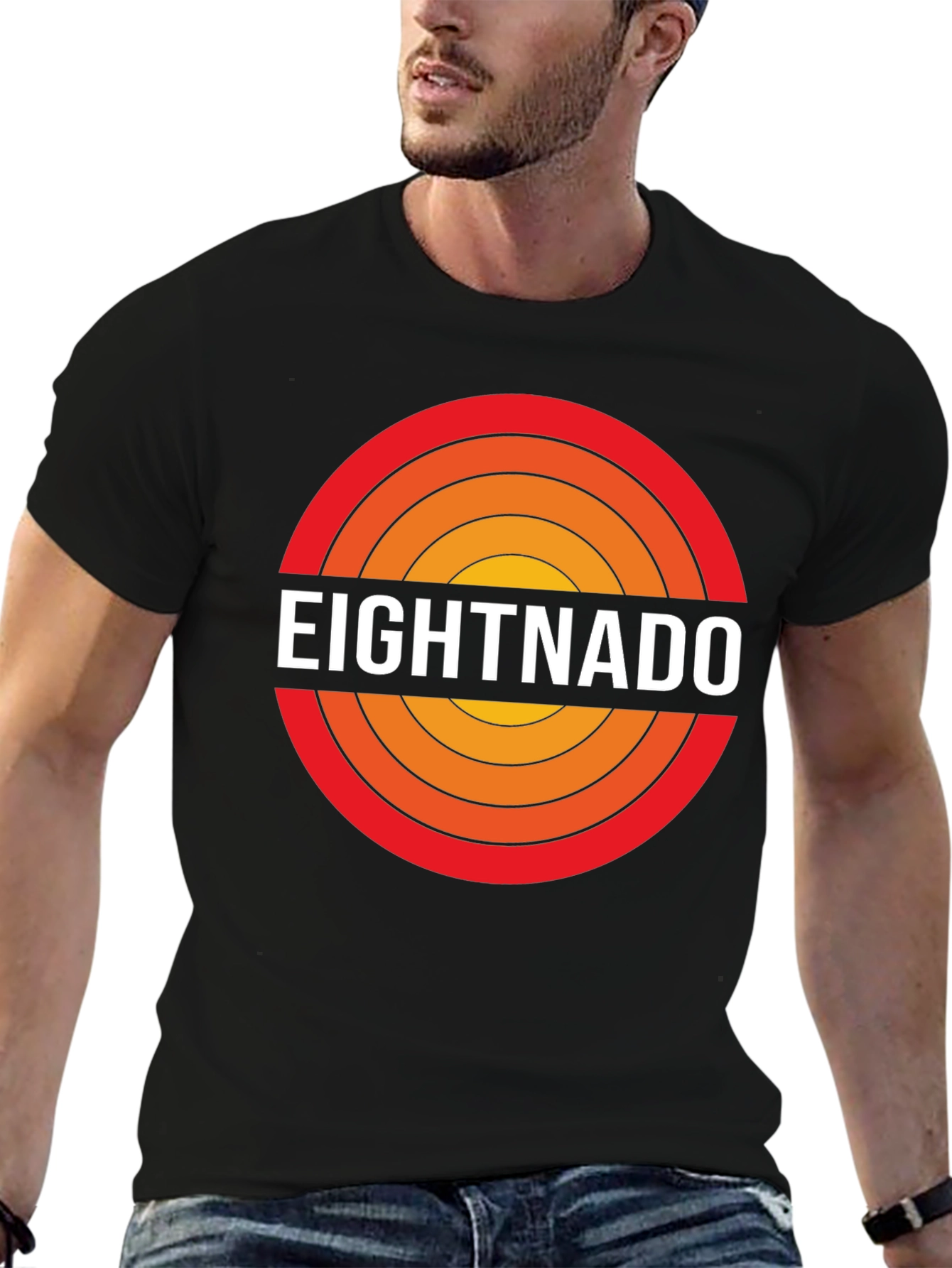 Eightnado Graphic T-Shirt - Retro Circle Design