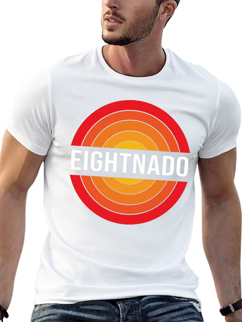 Eightnado Graphic T-Shirt - Retro Circle Design