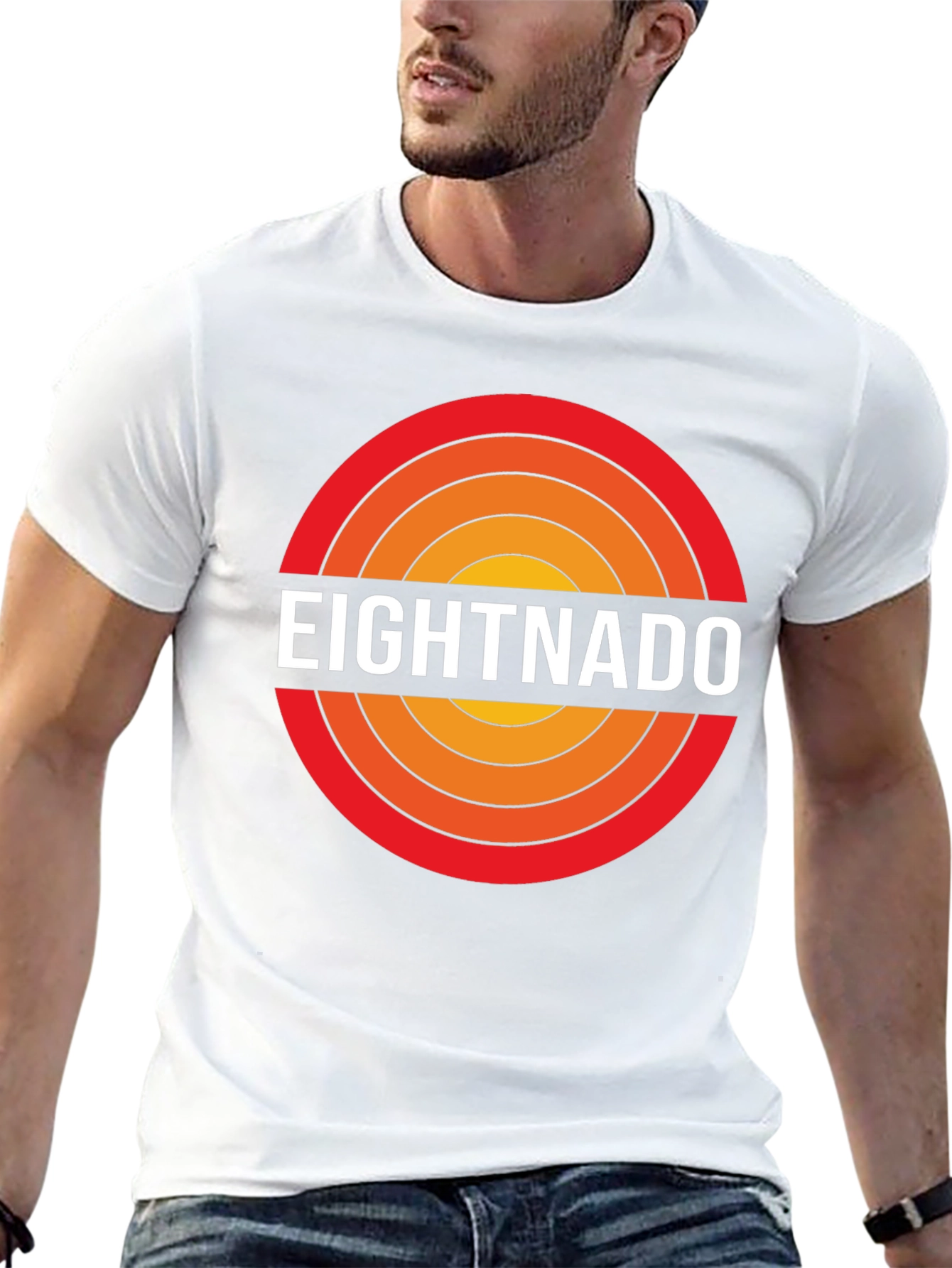 Eightnado Graphic T-Shirt - Retro Circle Design