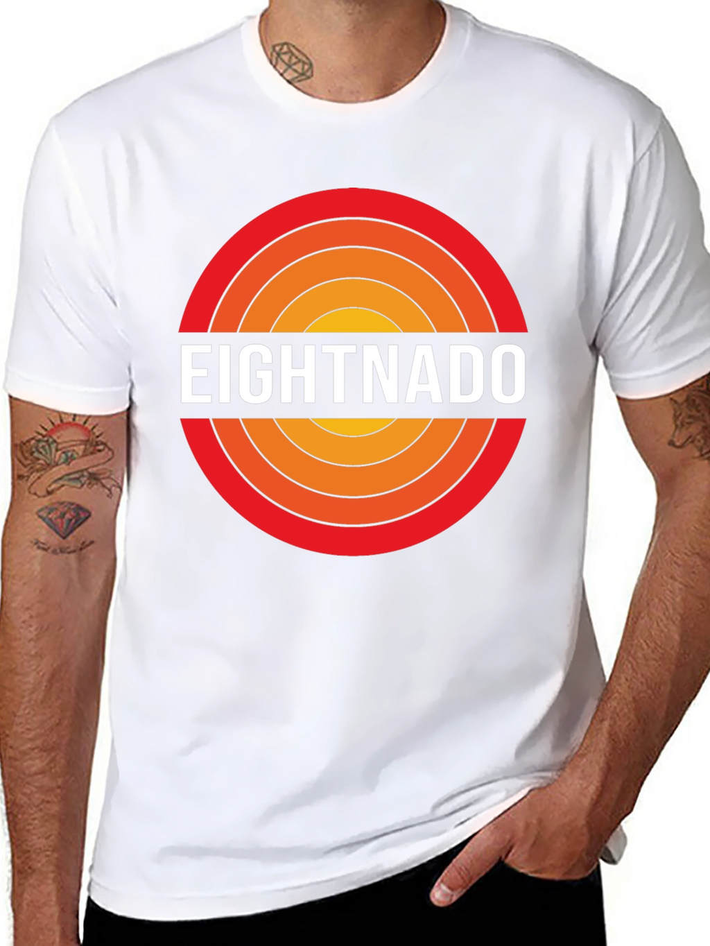 Eightnado Graphic T-Shirt - Retro Circle Design
