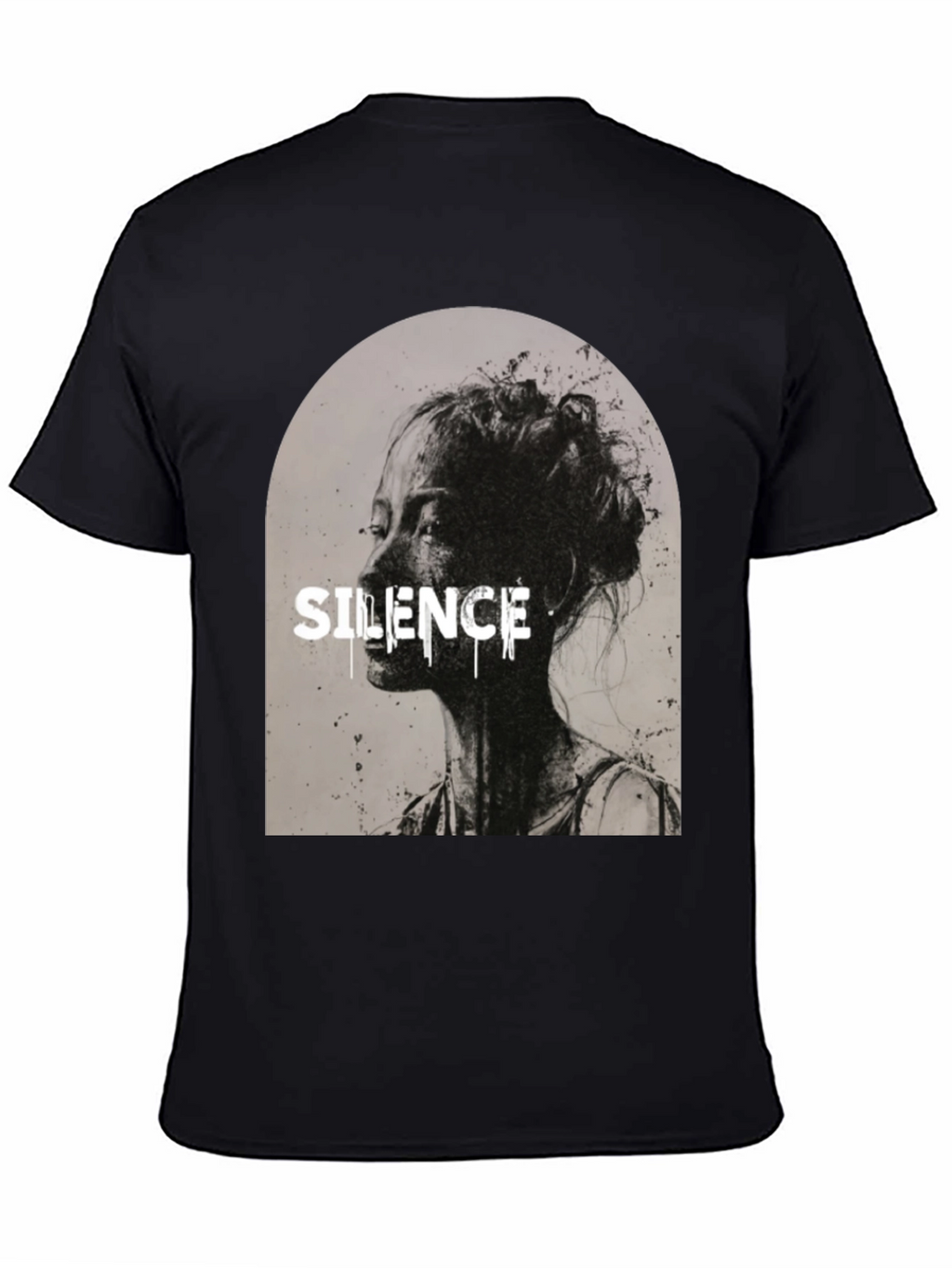 Silence Graphic T-Shirt - Black