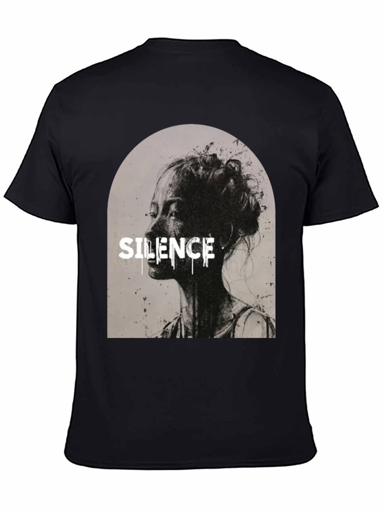 Silence Graphic T-Shirt - Black