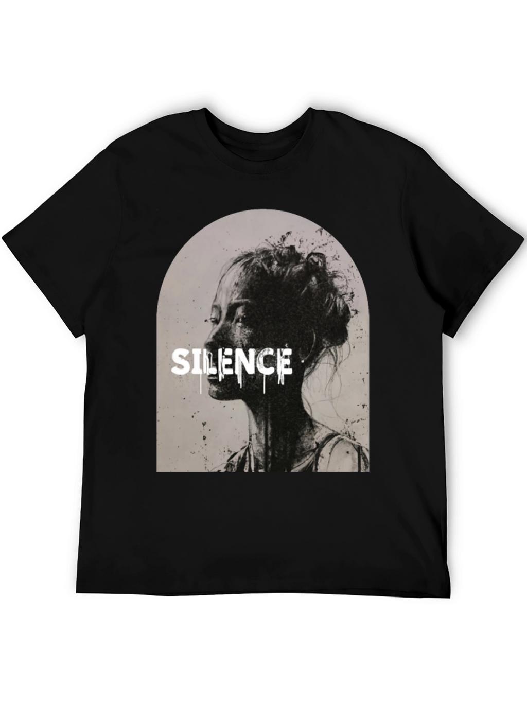 Silence Graphic T-Shirt - Black