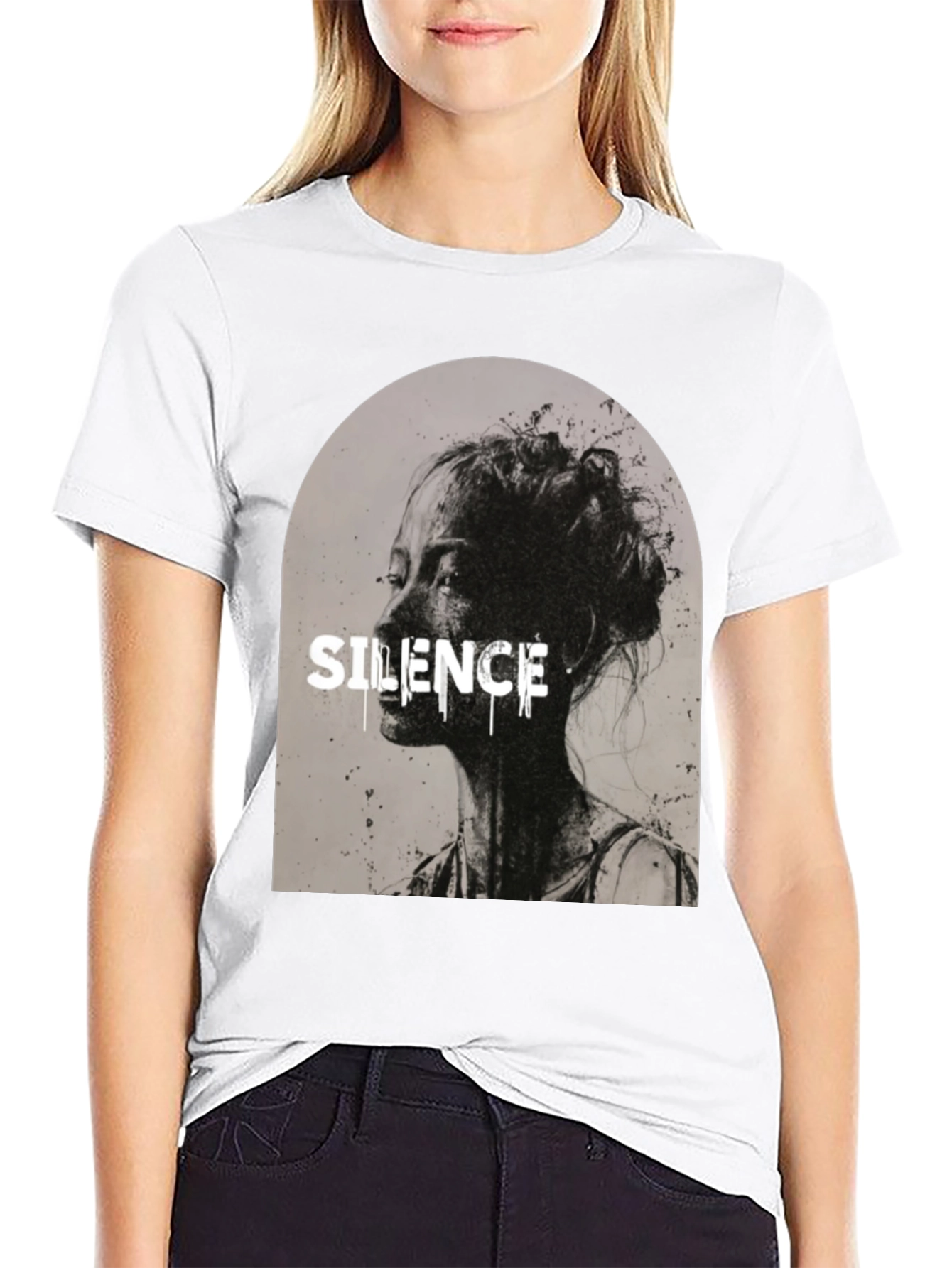 Silence Graphic T-Shirt - Black