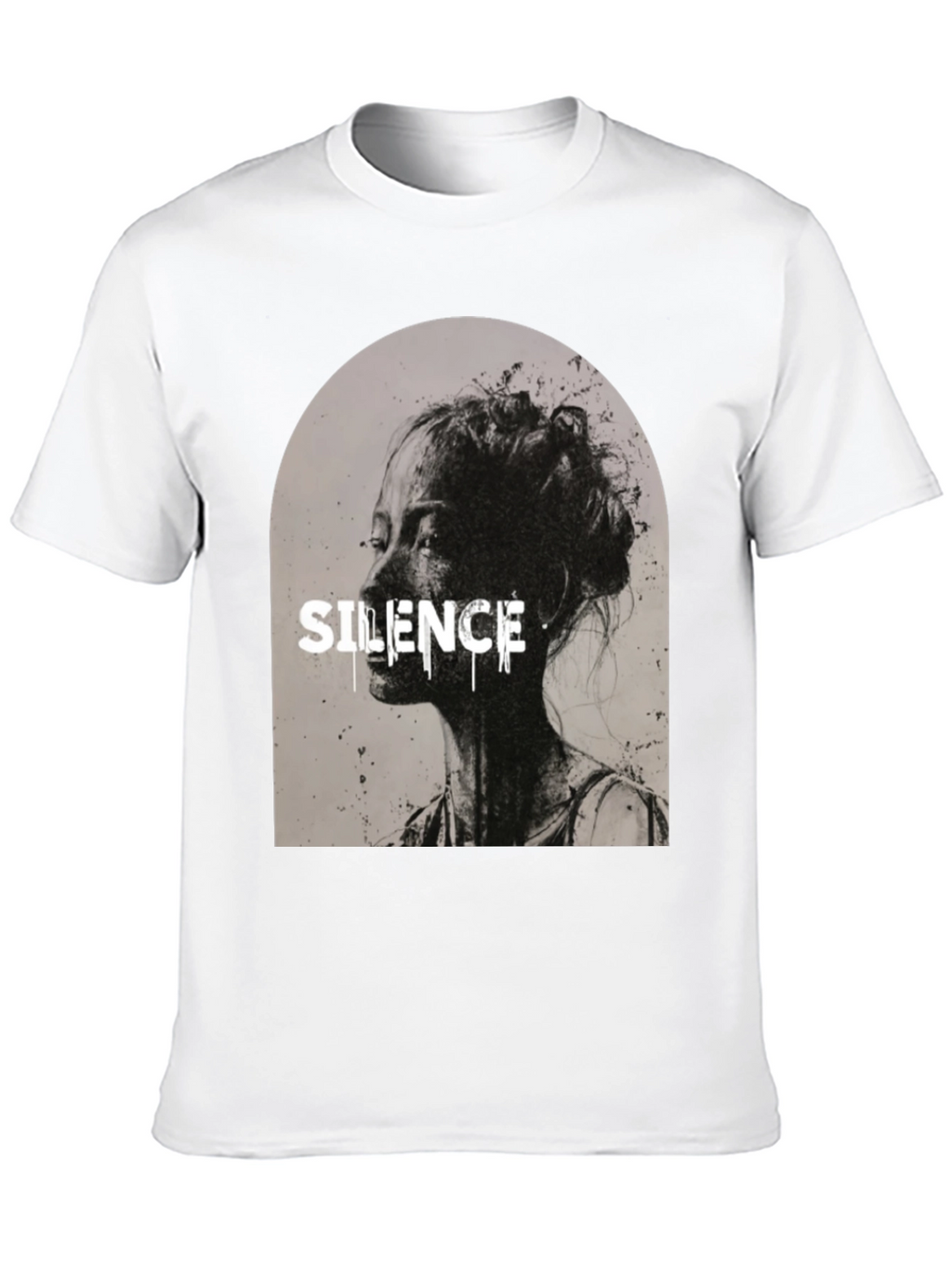 Silence Graphic T-Shirt - Black