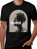 Silence Graphic T-Shirt - Black