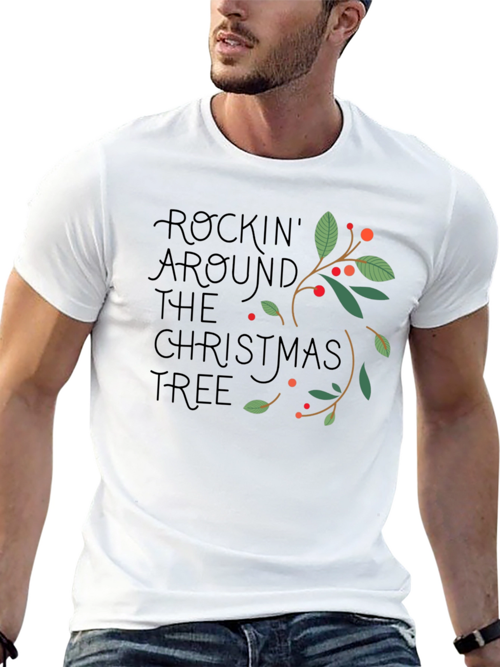Rockin Around the Christmas Tree Graphic T-Shirt
