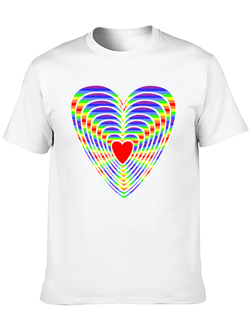 Rainbow Heart Graphic Tee - Love & Pride