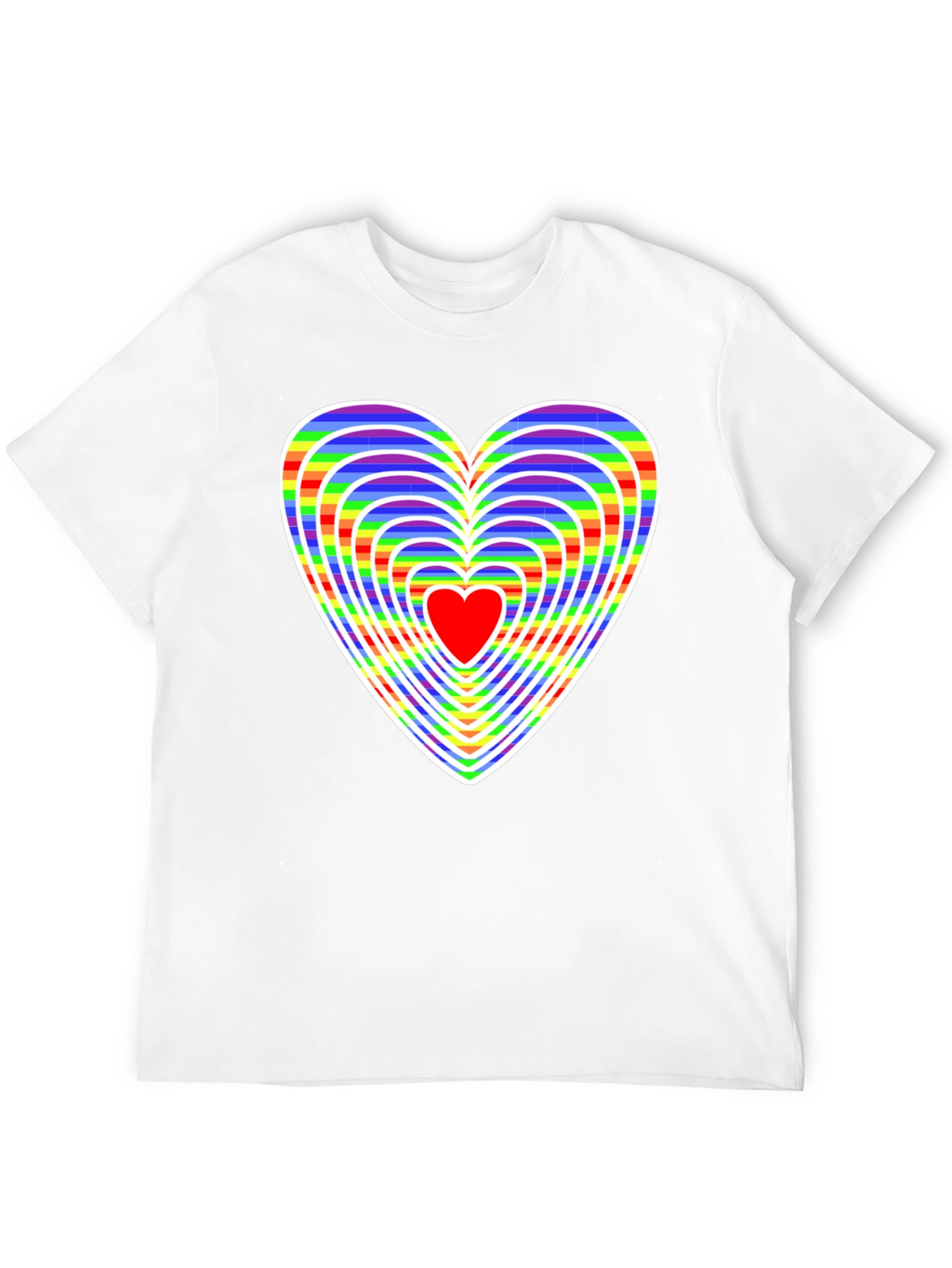 Rainbow Heart Graphic Tee - Love & Pride