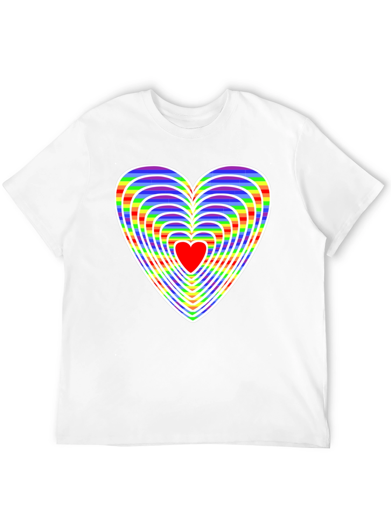 Rainbow Heart Graphic Tee - Love & Pride