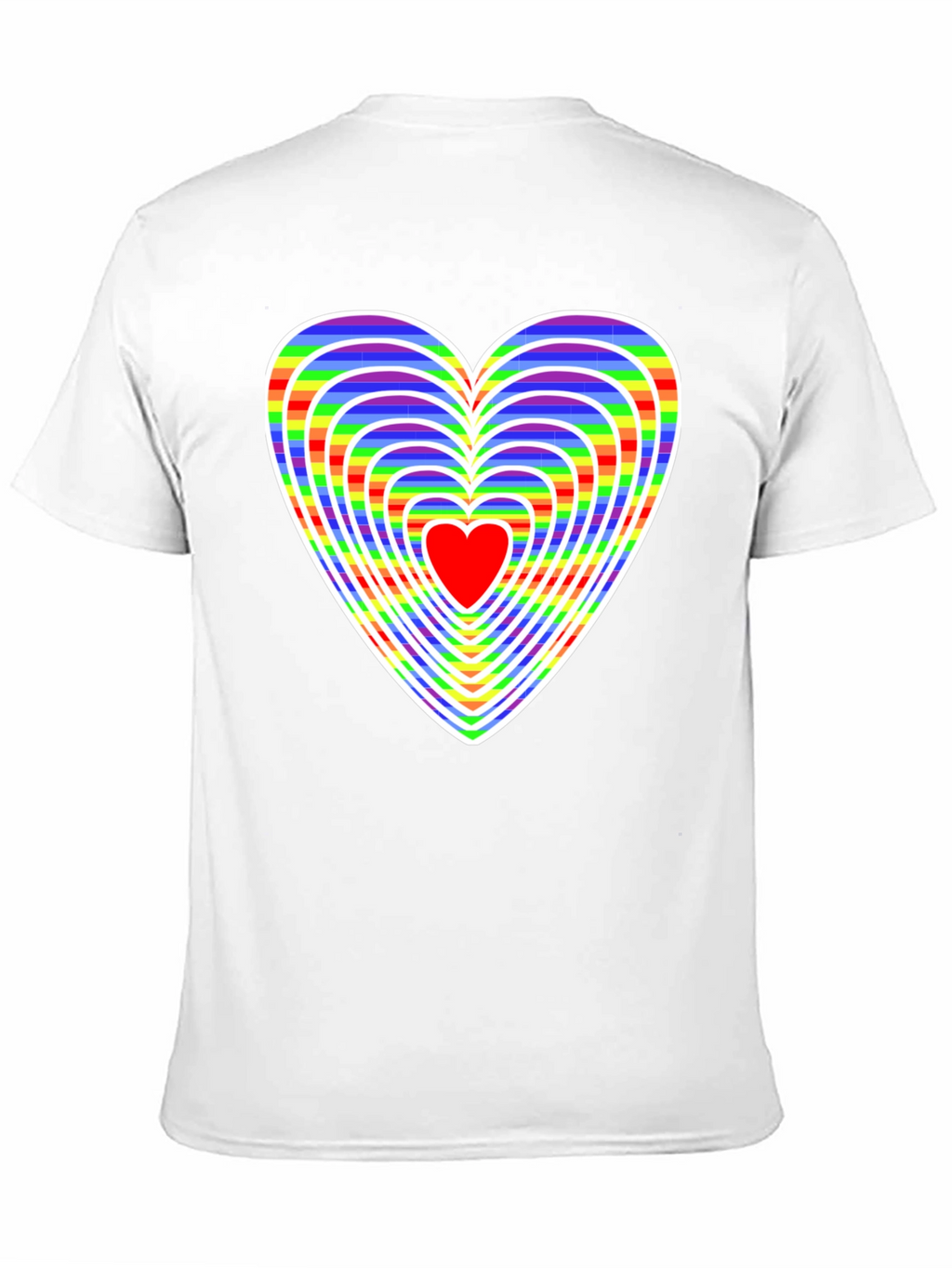 Rainbow Heart Graphic Tee - Love & Pride
