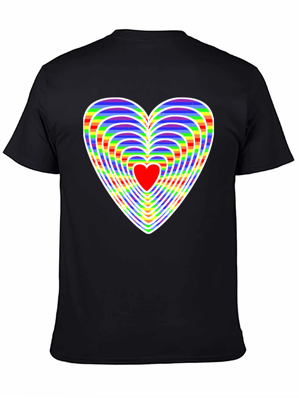 Rainbow Heart Graphic Tee - Love & Pride